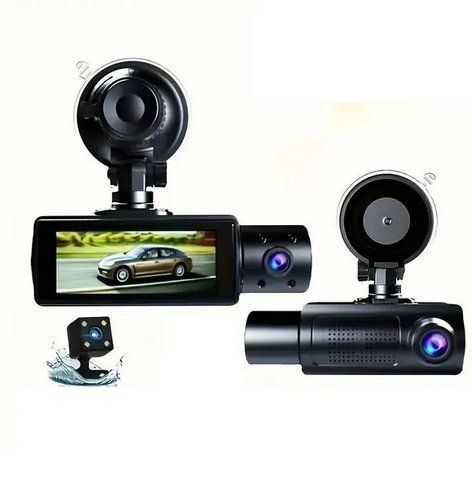 Відеореєстратор на 3 камери та Wi-Fi &mdash; Black Box Traffic Recorder (спереду + ззаду + салон) FullHD 222817 фото
