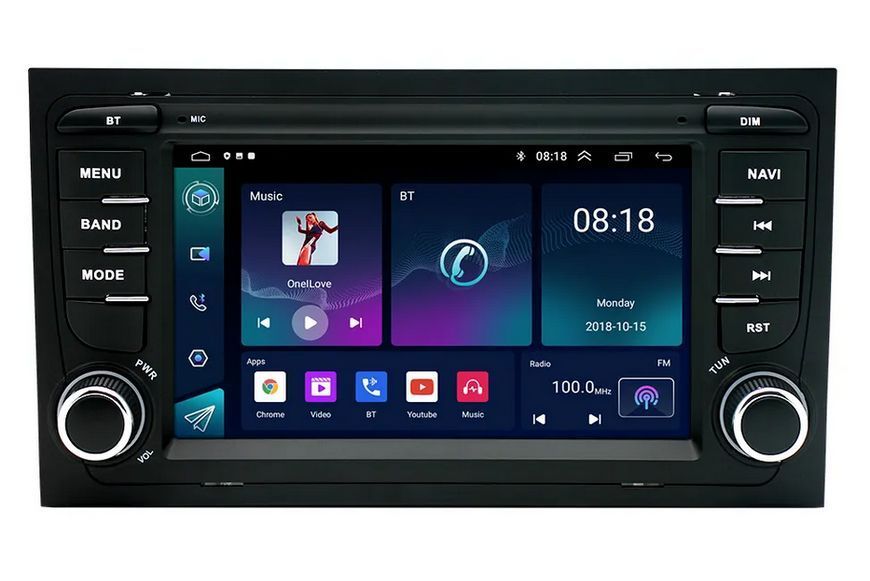 Штатна Mагнітола 7'' Android 12 Audi A4 B6 B7 4+32GBCarplay 222569 фото