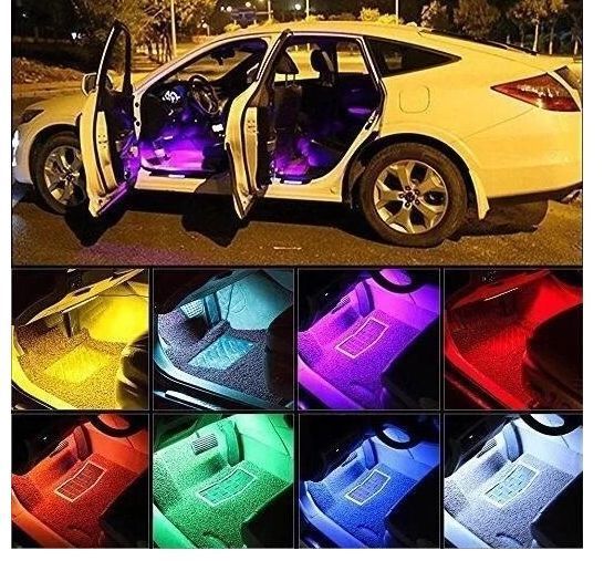 Універсальна rgb led підсвітка дуже яскрава водонепроникна підсвітка 9 діодів 222673 фото