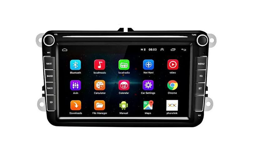 Штатна магнітола Android 4/32G Volkswagen skoda автомагнітола 2DIN,навігатор,автомагнітола с андроїд 222576 фото
