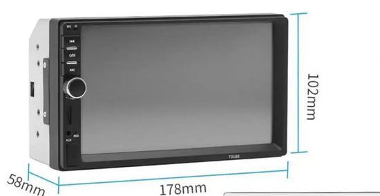 Автомагнітола 2din USB microSD Bluetooth пульт к 7018B 222577 фото