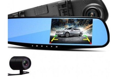Автодзеркало з камерою переднього і заднього виду DVR 118C дзеркало-реєстратор на 2 камери 222659 фото
