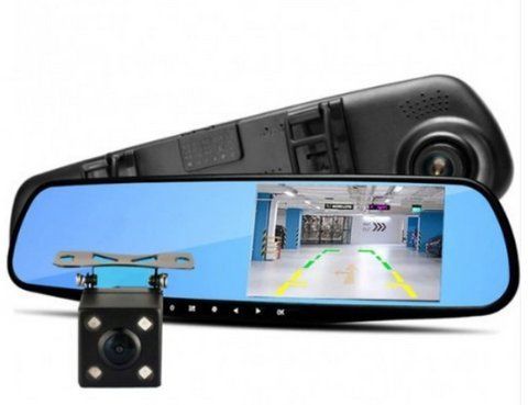 Дзеркало з Відеореєстратором L9000-2 (4,3") з Двома Камерами FULL HD з Виносною Камерою Заднього Виду 222645 фото